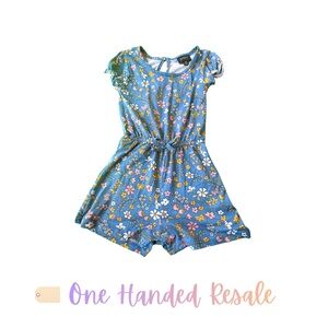 🌼 Picapino Charming Blue Floral Kids Super Stretchy Romper 24M